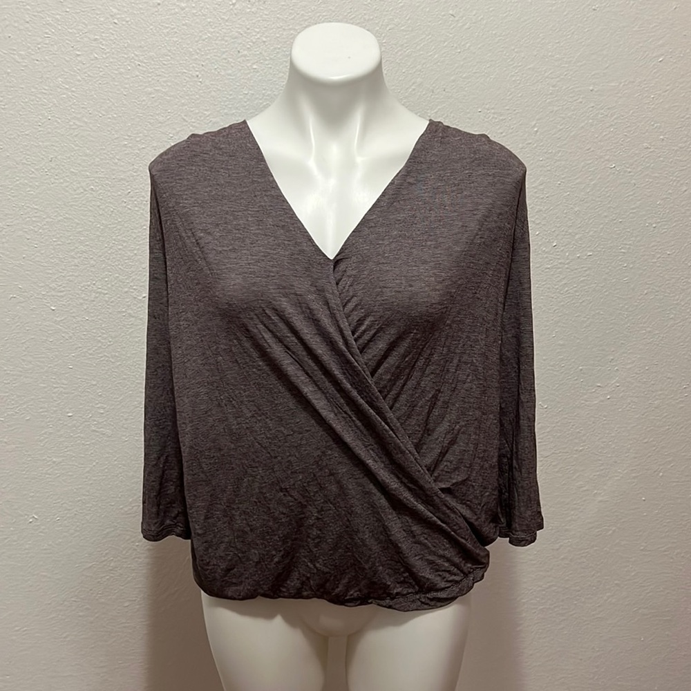Old Navy Striped Wrap Shirt Sz L
